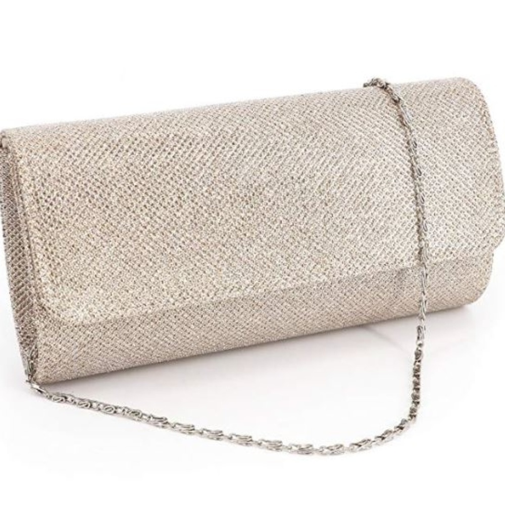 Woman's Cream Shiny Purse